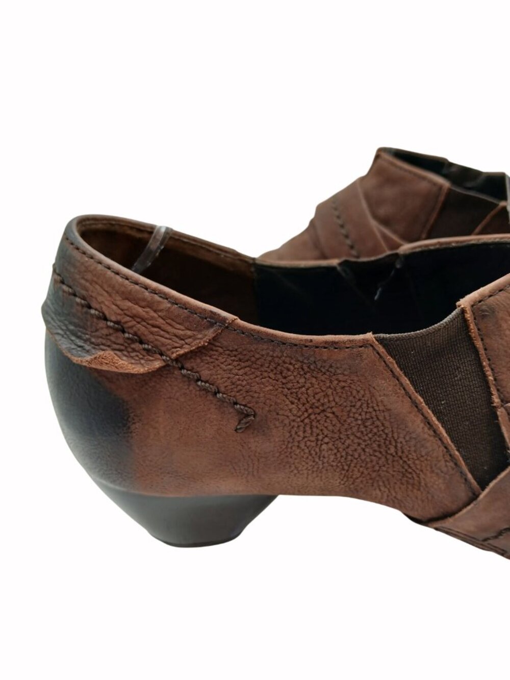 Gabor Comfort Brown Leather Pleated Low Boots Shootie Shoes UK 7 USA Booties - Picture 7 of 16